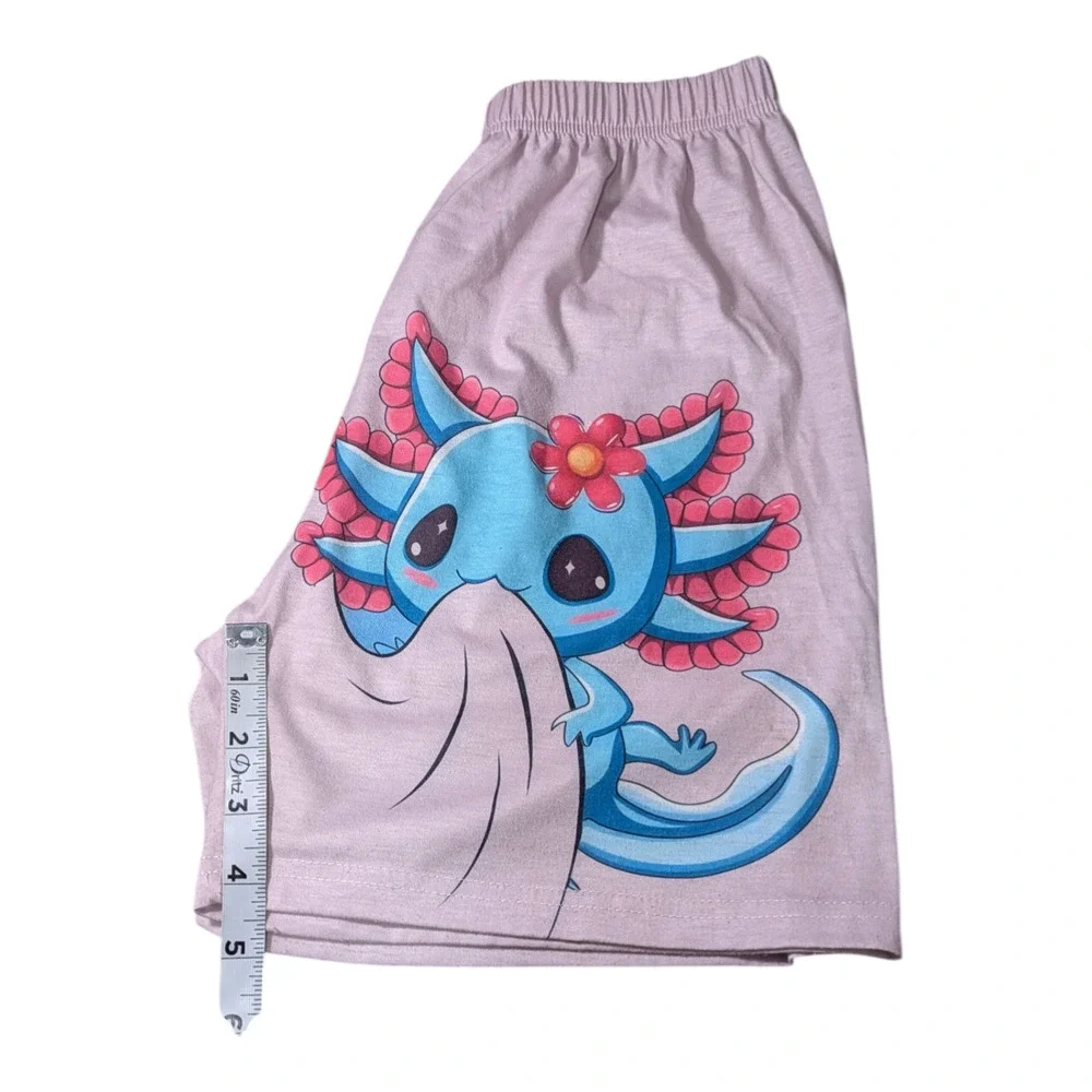 Kids Axolotl Outfit Shirt And Shorts Size 13y-14y